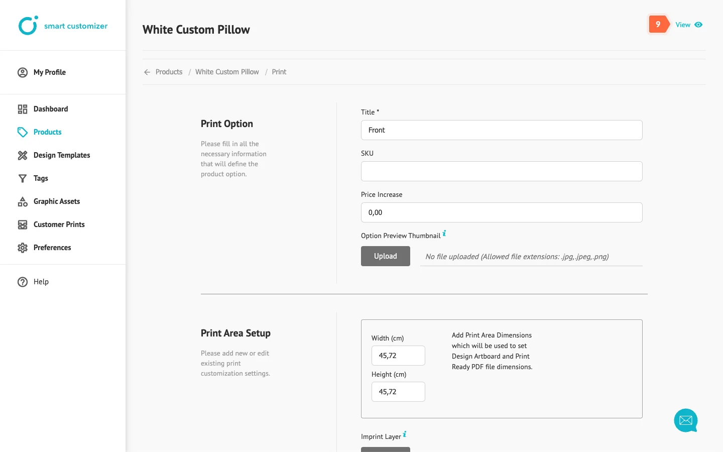 Test guidelines layer in your customizable product