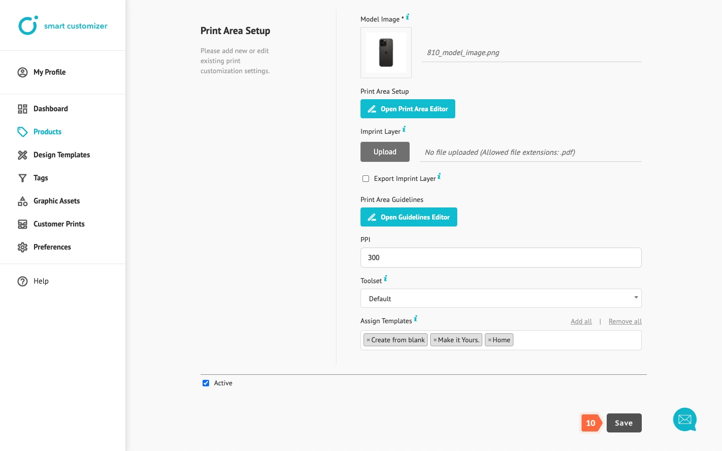 Custom top layer in customizer