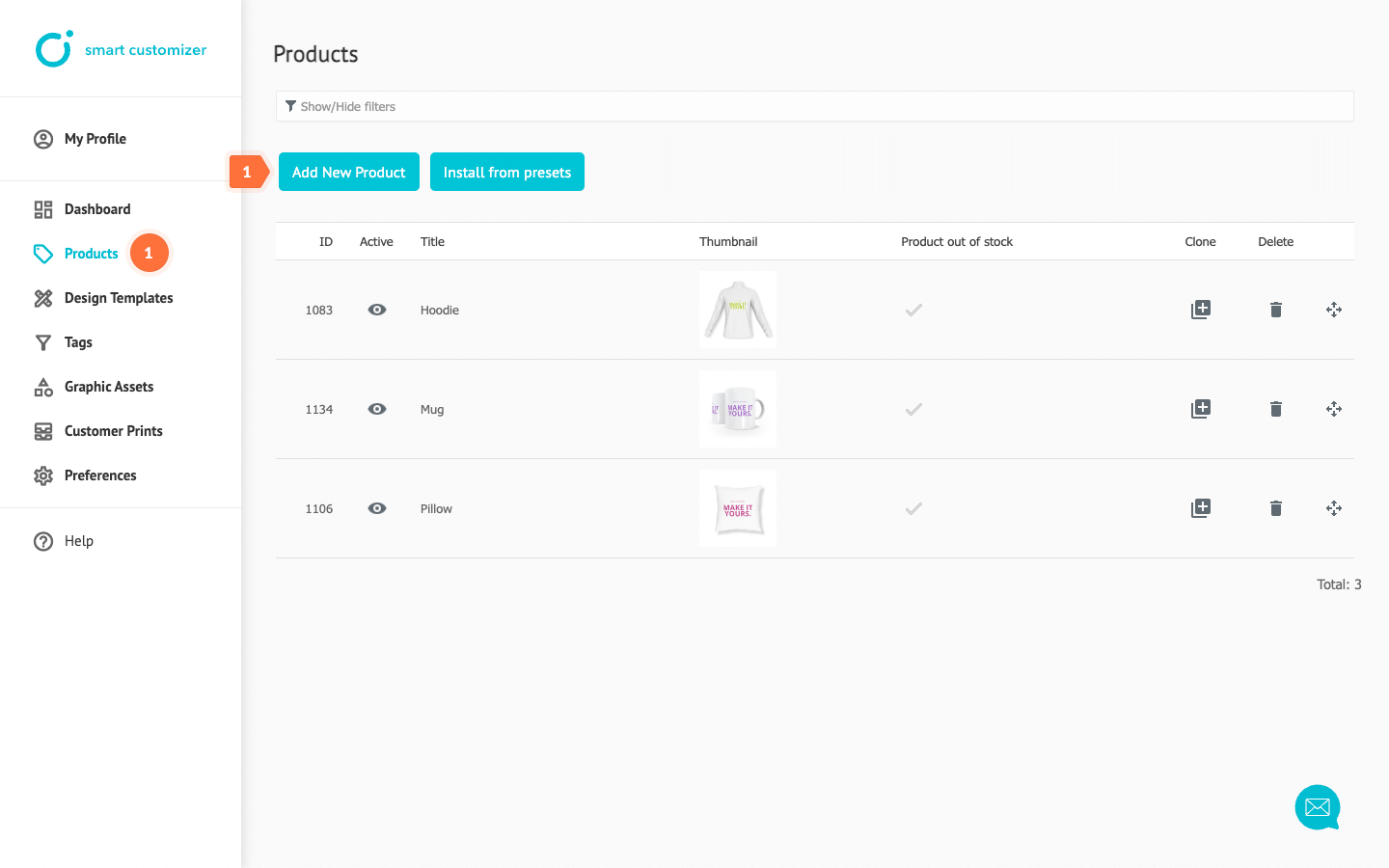 Adding new product for customization