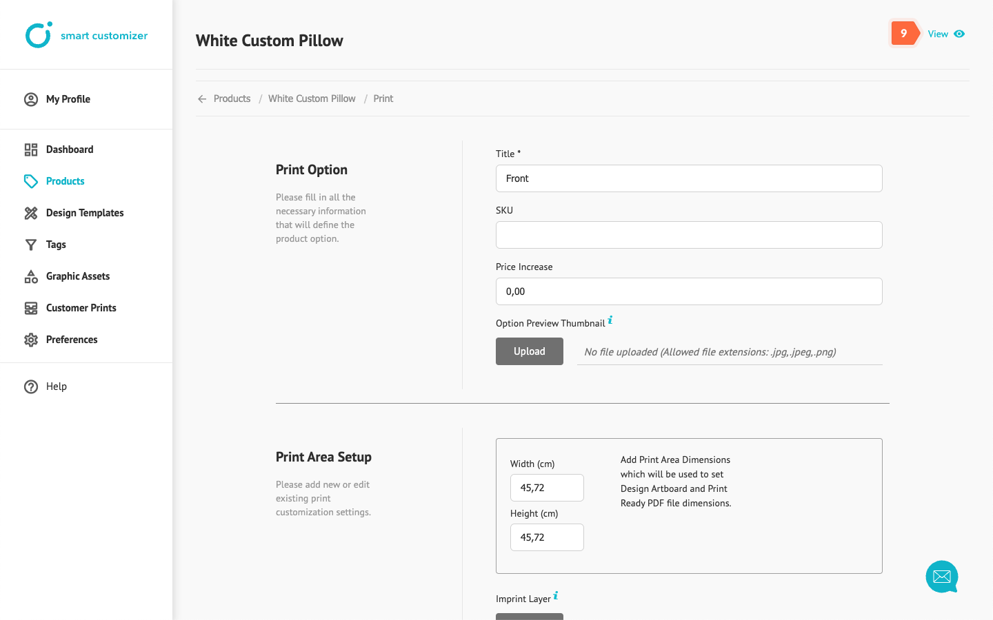 Test guidelines layer in your customizable product