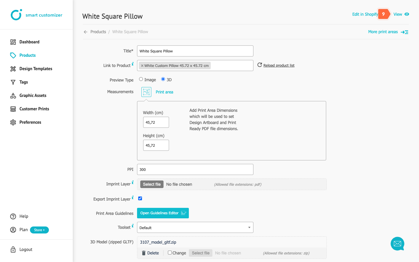 Test guidelines layer in your customizable product